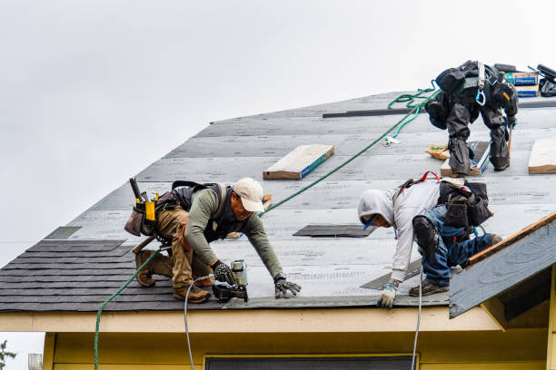 Professional Gutter Installation technician working in Arlington, IA
